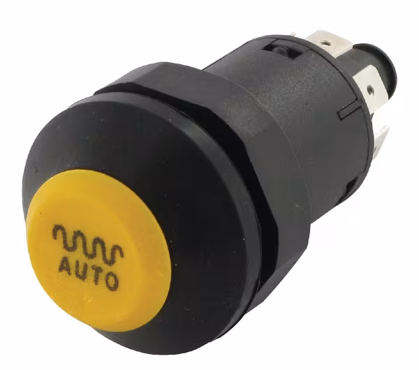 Interrupteur à poussoir, vibration, rond, jaune · réf. 11175070PN