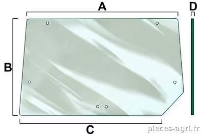 Vitre de lunette arrière · réf. VPM7419