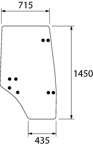 Vitre de porte · réf. D7543