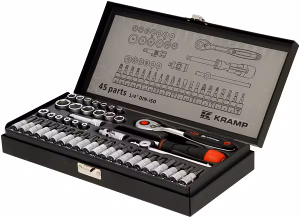 Jeu 45 douilles 1/4" · réf. 180445400KR