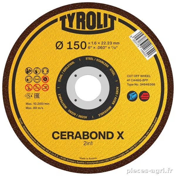 Disque à tronçonner Cerabond-X 115x1,0 · réf. 34690818