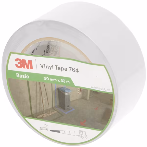 Ruban de vinyle 764, blanc, 50 mm x 33 M · réf. 7100260286