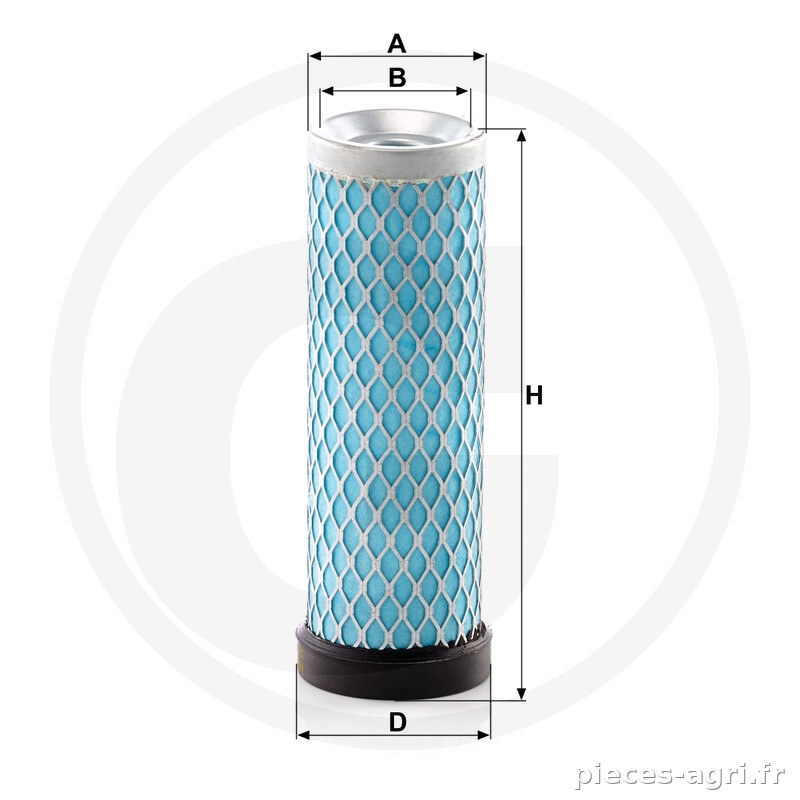 MANN FILTER Élément secondaire de filtre à air vue 3