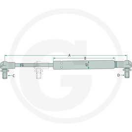 Stabilus Vérin à gaz · réf. 6549702519