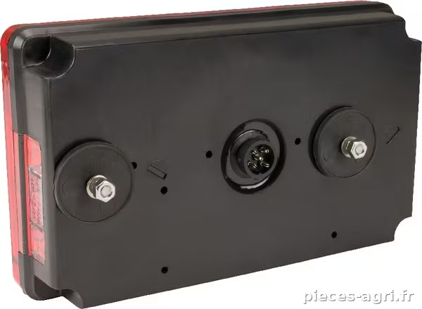 Feu arrière LED rectangle gauche12-24V, 232x142x59mm, 5-fiches, Kramp vue 4