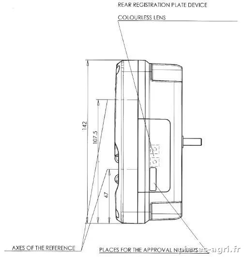 Feu arrière LED rectangle gauche12-24V, 232x142x59mm, 5-fiches, Kramp vue 8