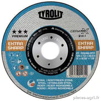 Disque abrasif CA 24 Q-BFP 2IN1 T27 125x7 mm · réf. 34387126