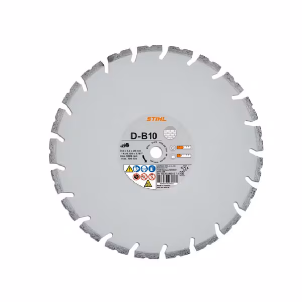 Disque de coupe D-B10 diamètre 350 mm/14" · réf. 08350907052