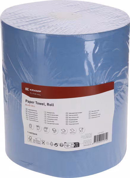Essuie-tout, rouleau bleu, 36 cm x 370 m, 3 plis, Ø extérieur 340 mm, gaufré, 1 rouleau · réf. CP32102KR