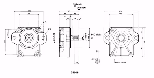 Palier gr 3 SAE B vue 3