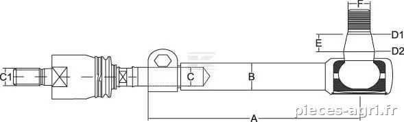 Rotule de direction assemblée · réf. SHP826KR
