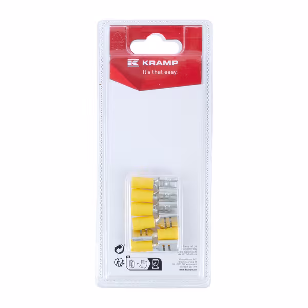 Cosse plate femelle, jaune 9,4x1,2mm - 4,0-6,0mm² (6) · réf. KRLA9245P06B