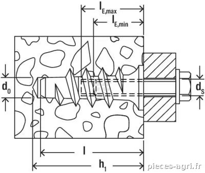 Ancrage pour béton cellul. 4 mm vue 2