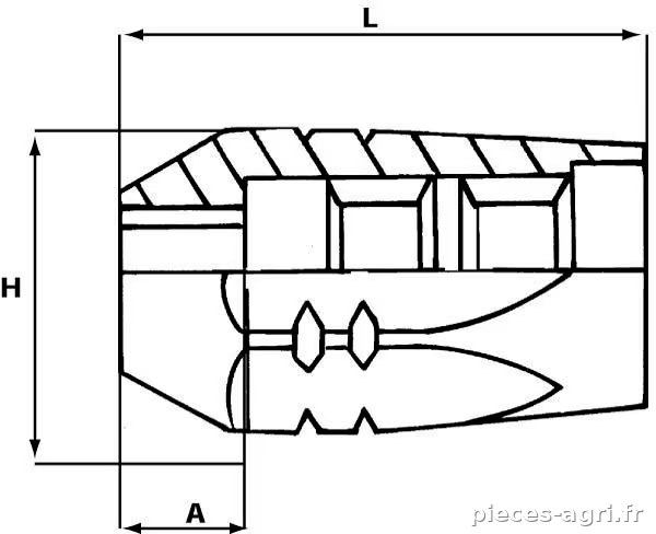Douille à visser DN6 vue 2