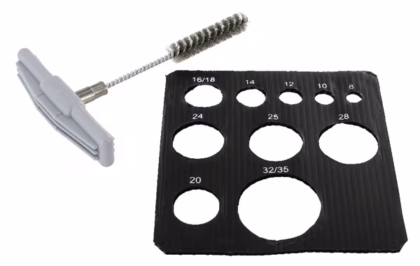 Brosse ronde en acier pour perçage Ø 10 · réf. FISBS10