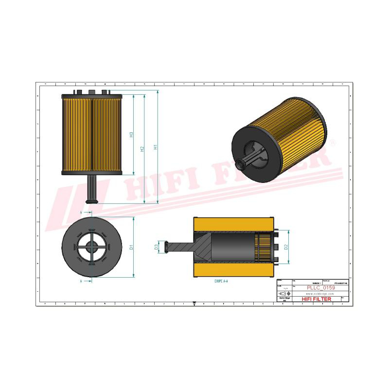 HIFI Filtre à huile moteur vue 2