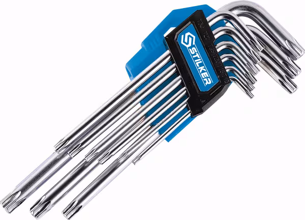 Jeu de 9 clés Torx longues. · réf. 68414STI