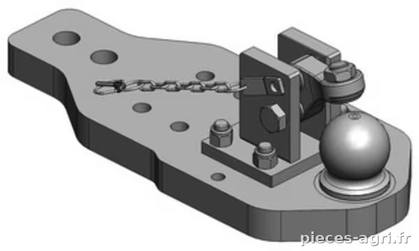 Barre d'attelage renforcée K80® Kubota M-GX 100, 110, 126, 135 · réf. 009606010A16