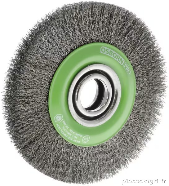Brosse métallique ronde 178x23 mm en acier inoxydable · réf. 9902554361
