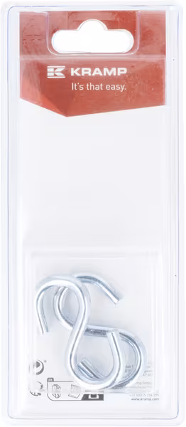 Crochet en S 5 x 49,5 mm (2) · réf. KRSH05P02B