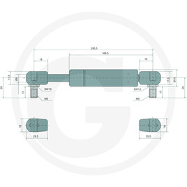 Stabilus Vérin à gaz · réf. 12405581