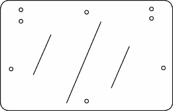 Vitre arrière inférieure · réf. D9121