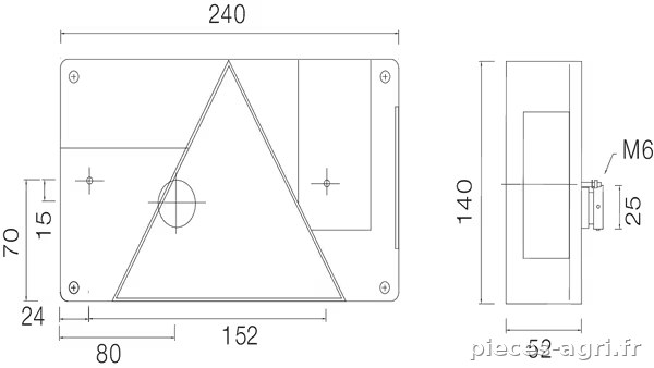 Feu arrière Multipoint droit vue 3