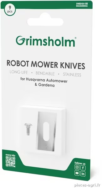 Lames pour Husqvarna Automower, Turn-around, (9x) · réf. FGP104