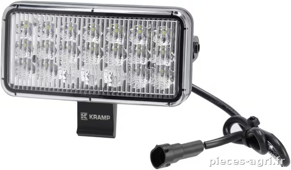 Phare de travail LED, 54 W, 4100 lm, rectangulaire, faisceau large, Kramp · réf. LA10420
