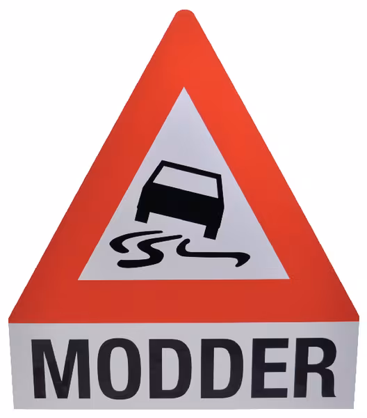 Plaque « Slipgevaar » interdit · réf. WB10964