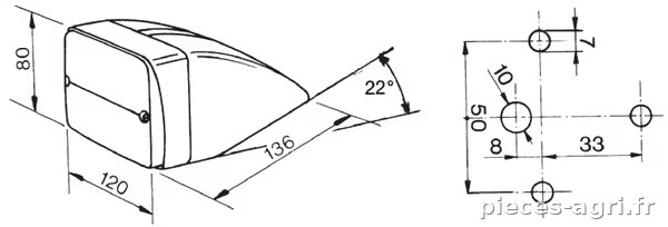 Feu de position avant +clignotant vue 2
