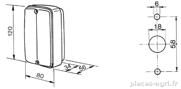 Feu de position avant +clignotant vue 2