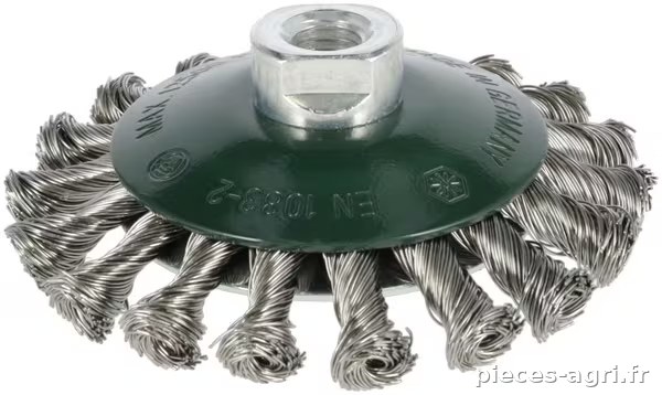 Brosse métallique M14 0,5x115 mm acier inoxydable · réf. 0002632351