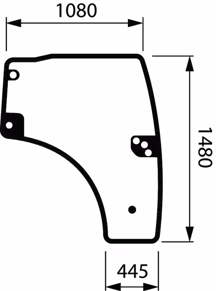 Vitre de porte complète · réf. 001619520