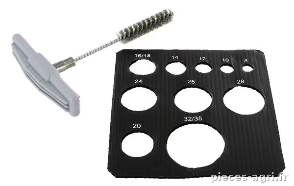Brosse ronde en acier pour perçage Ø 12 · réf. FISBS12