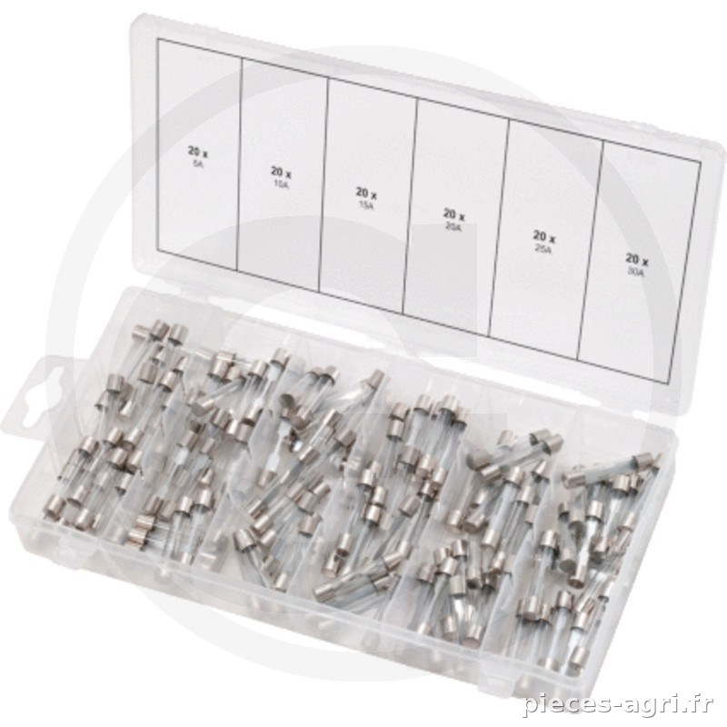 KS Tools Assortiment de fusibles verres, 5-30A, 120 pcs. · réf. 7889700270