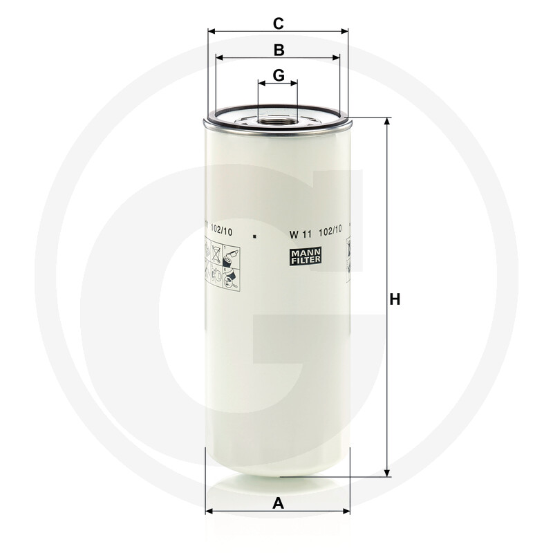 MANN FILTER Filtre de vidange huile de lubrification · réf. 565W11102.10