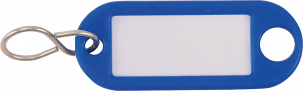 Porte-clefs bleu avec label · réf. HG1000BL