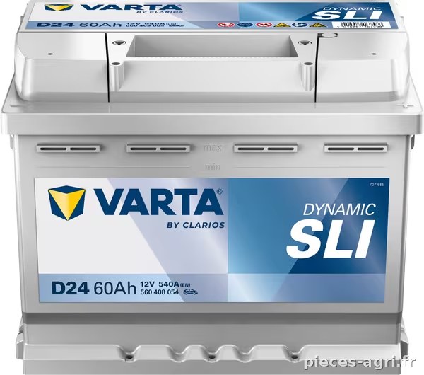 Batterie 12 V 60 Ah 540 A D24 VARTA Dynamic SLI · réf. 560408054