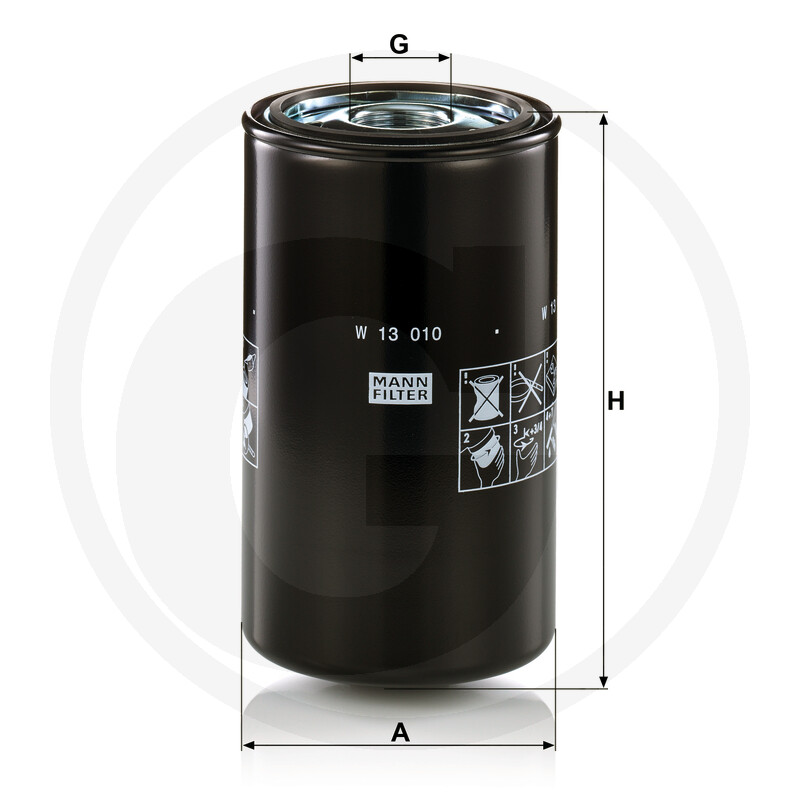 MANN FILTER Filtre de vidange huile de lubrification vue 3