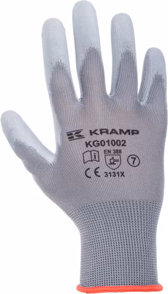 Gants de travail 1.001 11/2XL, emballage de 3, gris, Protect by Kramp · réf. KG0100211