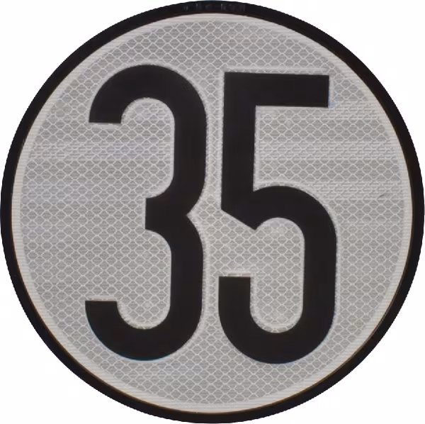 Panneau limitation vitesse 35 · réf. BL35ES