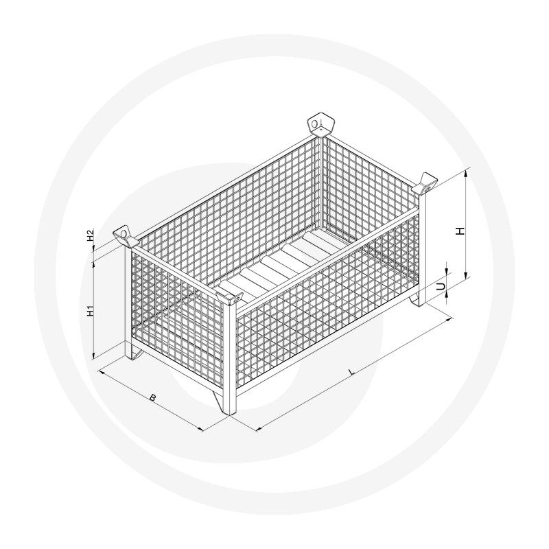 Eichinger Industrie Gitterbox- Stapelpalette · réf. 12271002