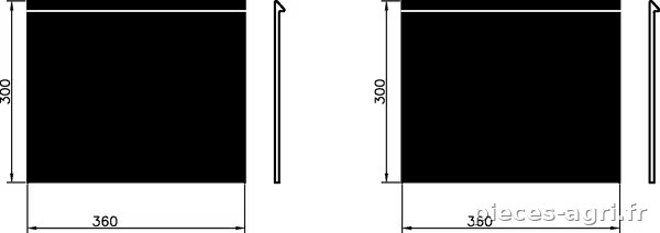 Garde-boue pour remorque 360x300mm vue 2