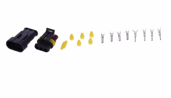 Jeu de connecteurs Superseal 3 fiches mâle + femelle vue 2
