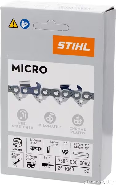 Chaîne 26 RM3 Rapid Micro · réf. 36890000062