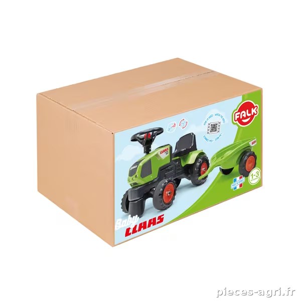 Tracteur Claas Axos avec remorque vue 2