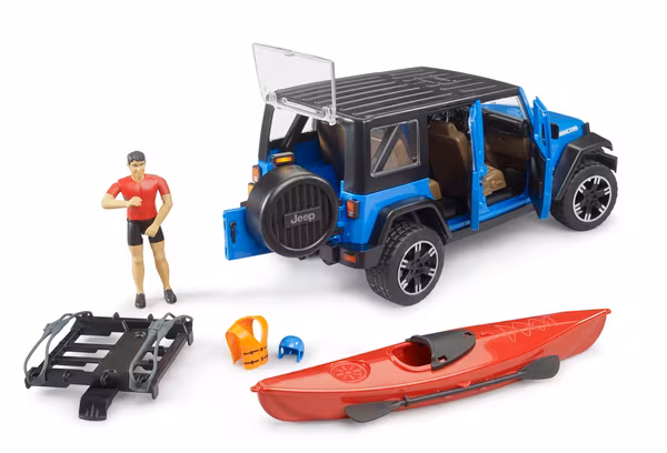 Wrangler Rubicon Jeep Unlimited avec kajak vue 3
