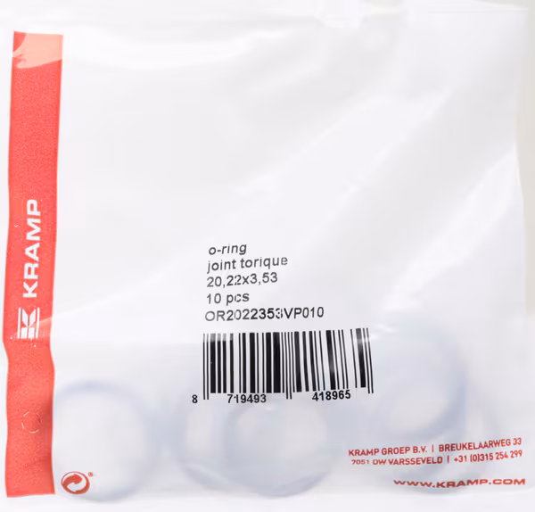 Joint torique 20,22 x 3,53 75 shore Viton 10x · réf. OR2022353VP010