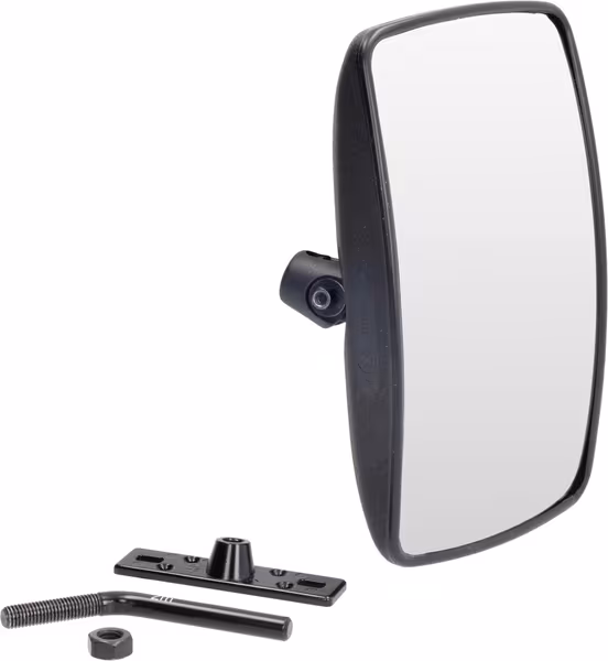 Miroir rampe 265 avec platine à visser et tige diamètre 10mm, rayon 400, réglable manuellement · réf. 592652110H
